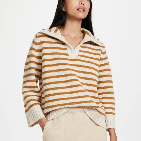 Ellie Stripe Polo Sweater - Picture 2 of 4